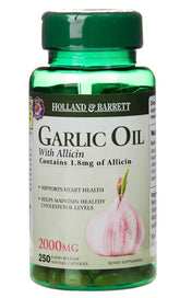 Knoblauchöl 250 Kapseln HOLLAND & BARRETT